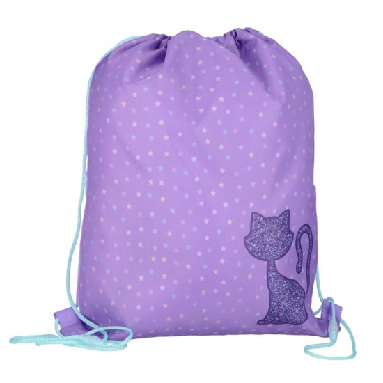 Maišelis sportinei aprangai GLITTER CAT, Starpak, 330x390 mm