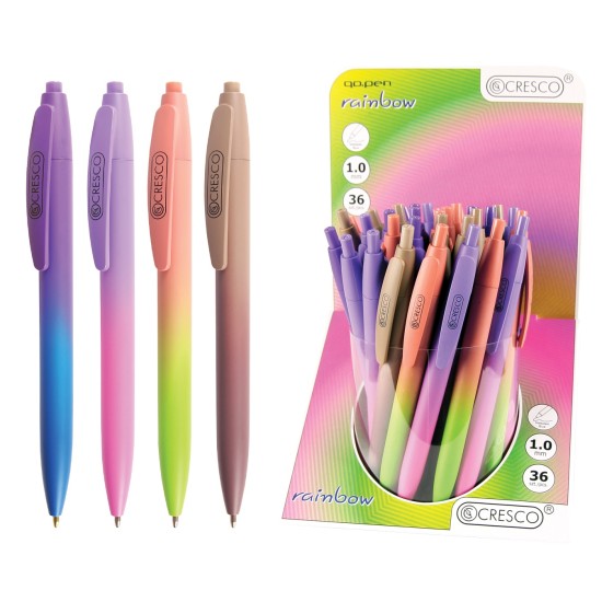 Automatinis tušinukas RAINBOW, Cresco, 1.0 mm, mėlynos sp.