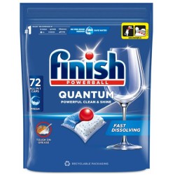 Indaplovių kapsulės FINISH Powerball Quantum Regular  All in 1, 72 vnt.