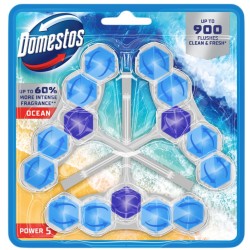 WC valiklis-gaiviklis DOMESTOS Power 5 Ocean, 3x55 g