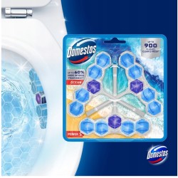WC valiklis-gaiviklis DOMESTOS Power 5 Ocean, 3x55 g