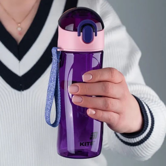 Gertuvė KITE, 530 ml, su užrakinamu dangteliu, violetinės sp. tritano plastikas