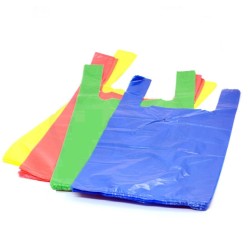 HDPE maišeliai su rankenėlėmis, 300x550mm, 20mkr, 100vnt., įvairių sp.
