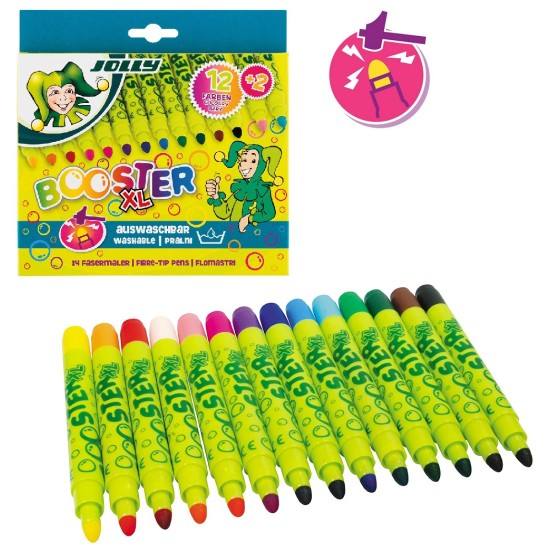 Flomasteriai BOOSTER XL, Jolly, 14 sp.