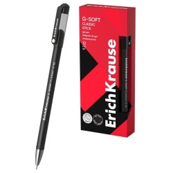 Gelinis rašiklis G-SOFT, ErichKrause, 0.38 mm, juodos sp.