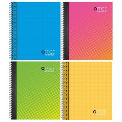 Bloknotas OFFICE, A5, langeliais, 96 lapai, 70 gsm, su spirale šone