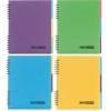 Bloknotas NOTEBOOK, EconoMix, B5, langeliais, 120 lapų, 60gsm, su spirale šone, plastikinis viršelis