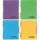 Bloknotas NOTEBOOK, EconoMix, B5, langeliais, 120 lapų, 60gsm, su spirale šone, plastikinis viršelis