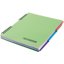 Bloknotas NOTEBOOK, EconoMix, B5, langeliais, 120 lapų, 60gsm, su spirale šone, plastikinis viršelis