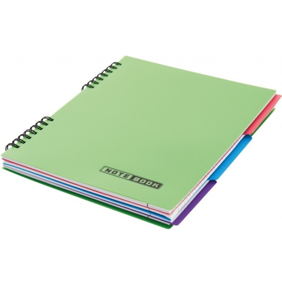 Bloknotas NOTEBOOK, EconoMix, B5, langeliais, 120 lapų, 60gsm, su spirale šone, plastikinis viršelis