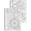 Bloknotas MANDALAS, A4, langeliais, 70 lapų, 70gsm, su spirale šone
