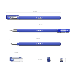 Gelinis rašiklis G-CUBE, ErichKrause, 0.5 mm, mėlynos sp.