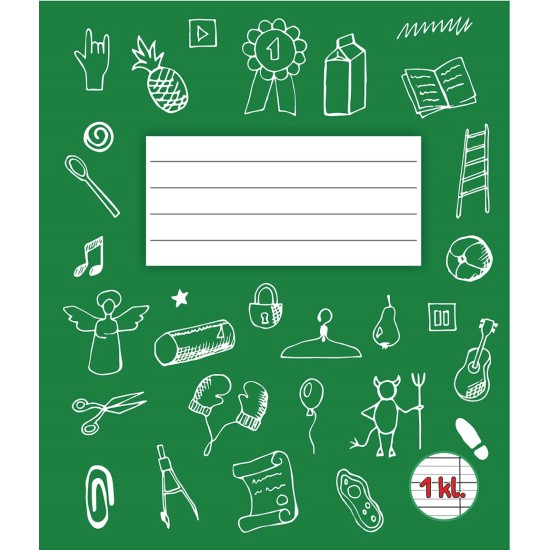 Sąsiuvinis 1 klasei, A5, linija, 12 lapų, 70gsm