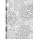 Bloknotas MANDALAS, A5, langeliais, 48 lapai, 70gsm, su spirale šone