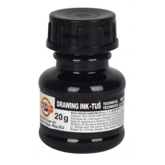 Tušas braižybai, KOH-I-NOOR, 20 g, juodos sp.