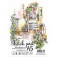 Albumas eskizams, A5, 50 lapų, 120gsm, lygūs vidiniai lapai, su spirale viršuje