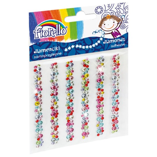 Dekoratyviniai krištoliniai karoliukai GR-DS08, Fiorello, lipnūs, įvairių sp.