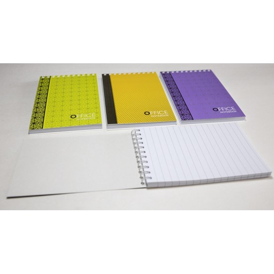 Bloknotas, A6, linija, 80 lapų, 70gsm, su spirale viršuje