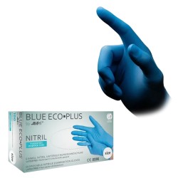 Vienkartinės nitrilinės pirštinės MED-COMFORT Eco-Plus, L dydis, mėlynos sp., be pudros, 100 vnt.