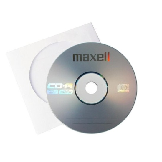 CD-R diskas MAXELL popieriniame vokelyje, 700MB, 52X, 80 min.