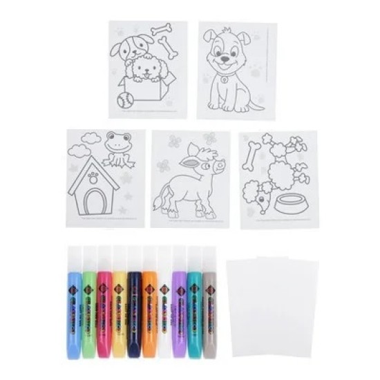 Vitražinių dažų rinkinys GD10P10, Amos, 10 spalvų po 10,5ml