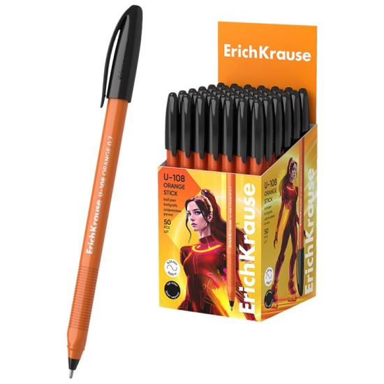 Ultra glide tušinukas U-108 ORANGE STICK, ErichKrause, 0.7mm, juodos sp.