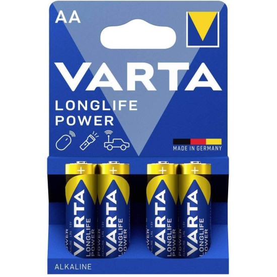 Baterijos VARTA Longlife Power, AA (LR6), 4 vnt.