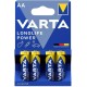 Baterijos VARTA Longlife Power, AA (LR6), 4 vnt.