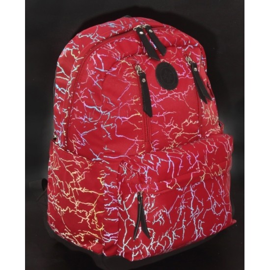 Mokyklinė kuprinė FASHION, Cabinet, su skyriumi 15" kompiuteriui, 380x280x150mm, raudonos sp.