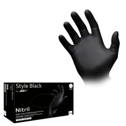 Vienkartinės nitrilinės pirštinės MED-COMFORT Style Black, XL dydis, juodos sp., be pudros, 100 vnt.