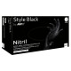 Vienkartinės nitrilinės pirštinės MED-COMFORT Style Black, S dydis, juodos sp., be pudros, 100 vnt.