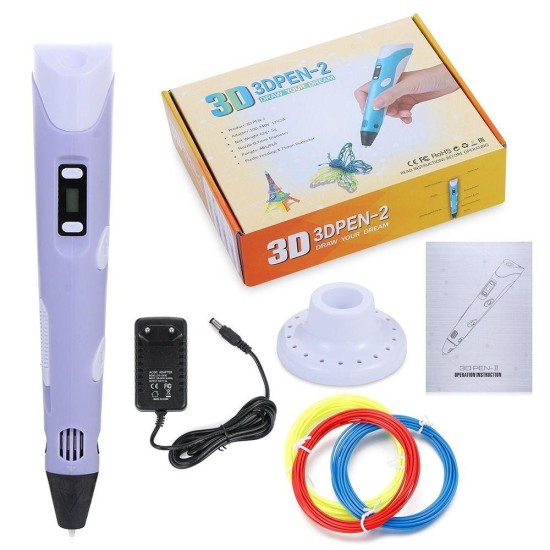 3D rašiklio rinkinys su PLA siūlais 3D PEN-II