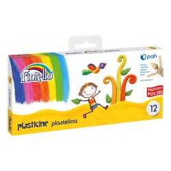 Minkštas plastilinas FIORELLO, 12 sp. po 16 g