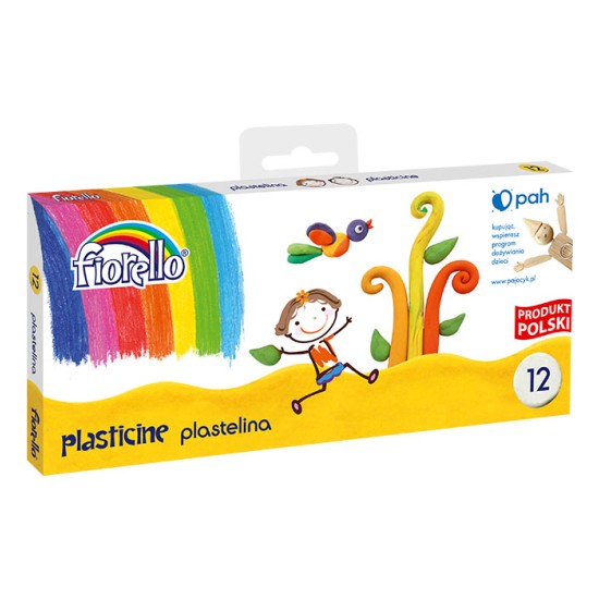 Minkštas plastilinas FIORELLO, 12 sp. po 16 g