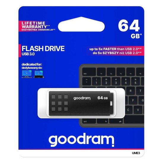 USB laikmena GoodRam UME3, 64 GB, 3.0