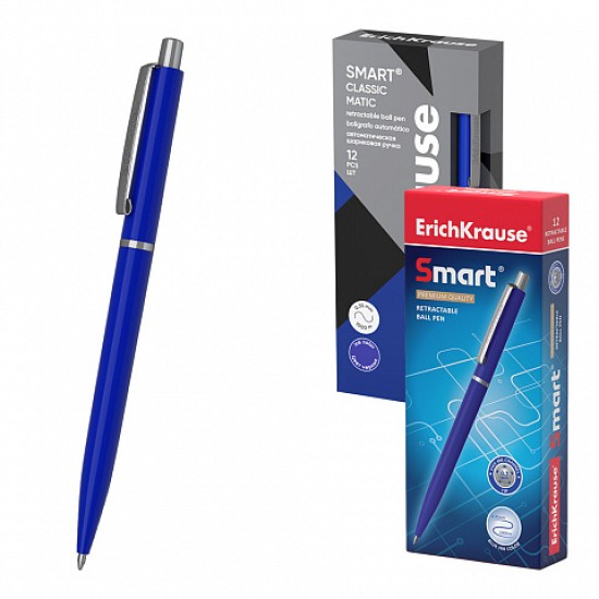 Automatinis tušinukas SMART, ErichKrause, 0.7mm, mėlynos sp.
