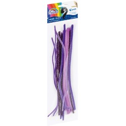 Šenilo vielos strypeliai GR-CH020, Fiorello, 30cm, 20 vnt., violetinės sp.