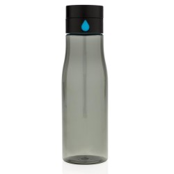 Gertuvė XD XCLUSIVE, 600ml, fiksuojanti išgerto vandens kiekį, permatomas juodos sp. tritano plastikas