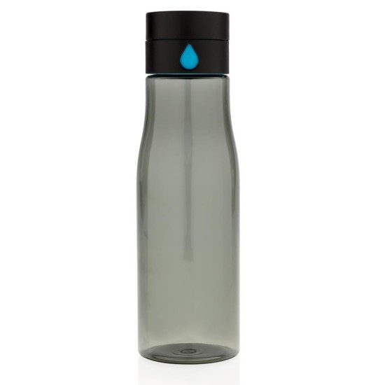 Gertuvė XD XCLUSIVE, 600ml, fiksuojanti išgerto vandens kiekį, permatomas juodos sp. tritano plastikas