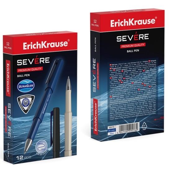 Ultra glide tušinukas SEVERE, ErichKrause, 0.7mm, mėlynos sp.