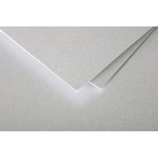 Dekoratyvinis vokas POLLEN, Clairefontaine, C6 (114x162mm), 120gsm, blizgus, sidabro sp.