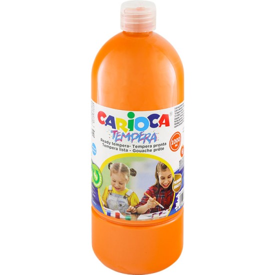 Guašas CARIOCA, 1000ml, oranžinės sp.