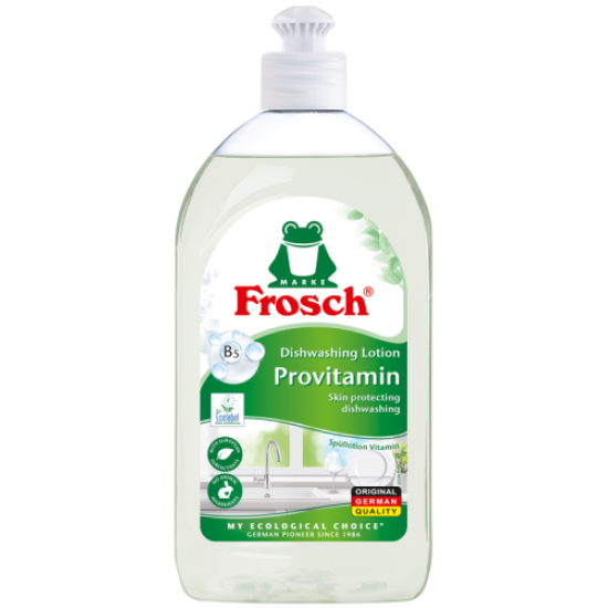 Frosch jautriai odai skirtas indų ploviklis su provitaminu B5, 500 ml