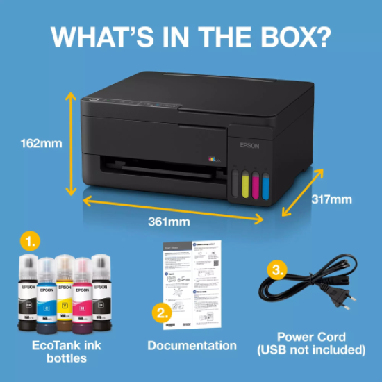 Epson EcoTank L3351 Spausdintuvas rašalinis spalvotas MFP A4 33 ppm USB Wi-Fi