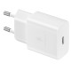 Samsung EP-T1510 15W AC Maitinimo adapteris USB-C + Kabelis USB-C, Balta