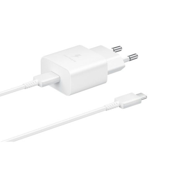 Samsung EP-T1510 15W AC Maitinimo adapteris USB-C + Kabelis USB-C, Balta