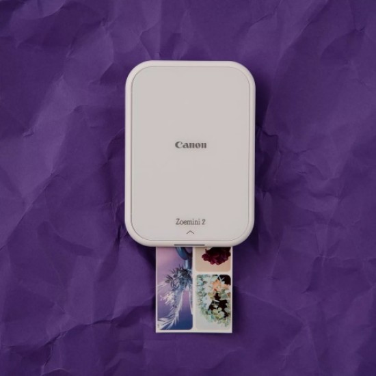 Canon Zoemini 2 Mobilus nuotraukų spausdintuvas spalvotas ZINK 2x 3'', Bluetooth, Balta