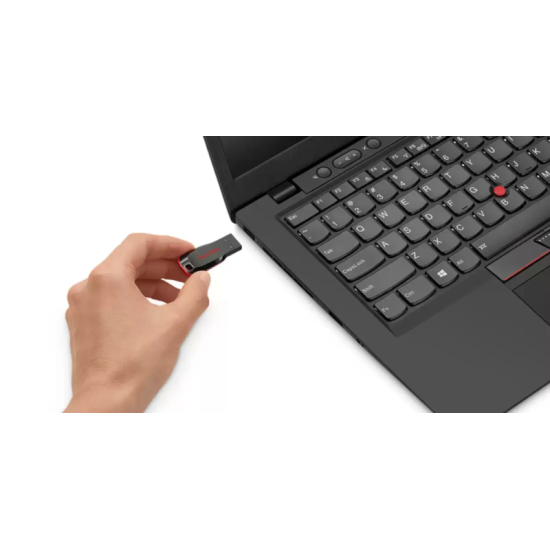 SanDisk Cruzer Blade USB atmintinė 128GB, Black/Red