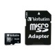 Verbatim 44082 Premium U1 Micro SDHC Atminties kortelė 16GB + microSD į SD Adapteris