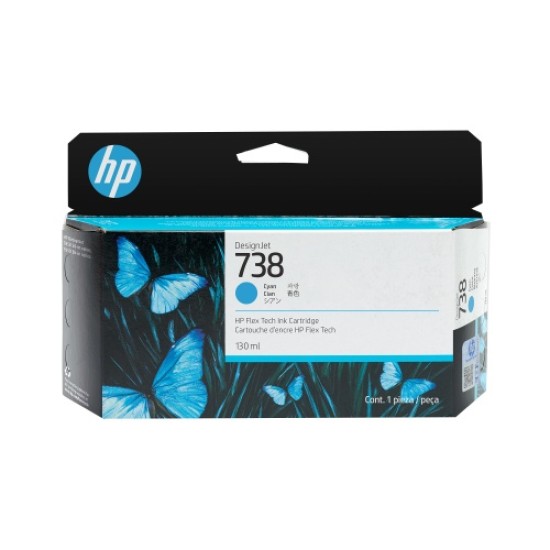 HP 738 (498N5A) Rašalinė kasetė, Žydra